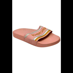 Bebe Womens Aniyah Slide Sandal Pink - Medium